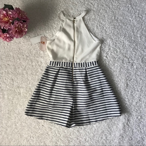 GB girls 14 white and navy romper NWT - Picture 2 of 8
